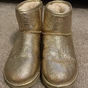 UGG Kids Sparkling Gold Boots